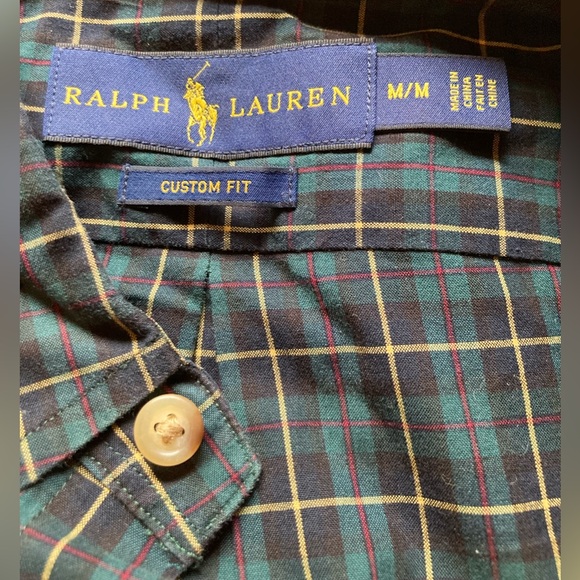 Ralph Lauren Custom Fit Button Down Men’s Size Medium - Picture 3 of 7